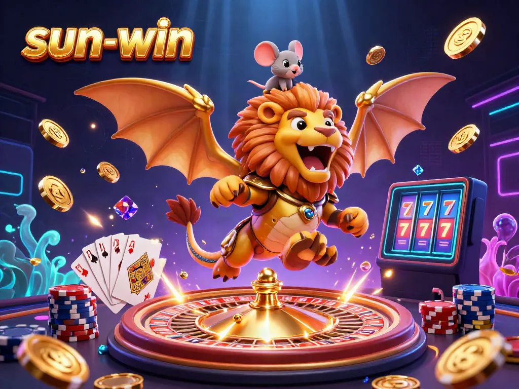 Experience thrilling wins and vibrant gameplay with sun-win, surrounded by dynamic casino elements and sparkling rewards.