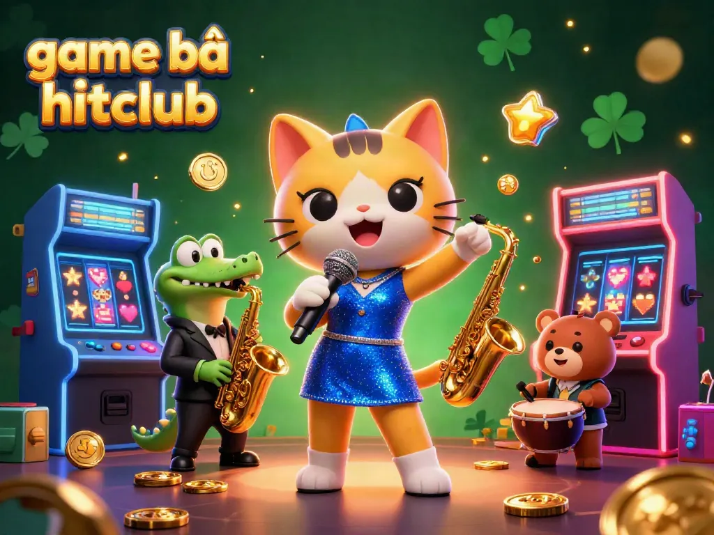 Experience excitement at game bài hitclub with a vibrant casino scene featuring unique characters and exhilarating game elements.