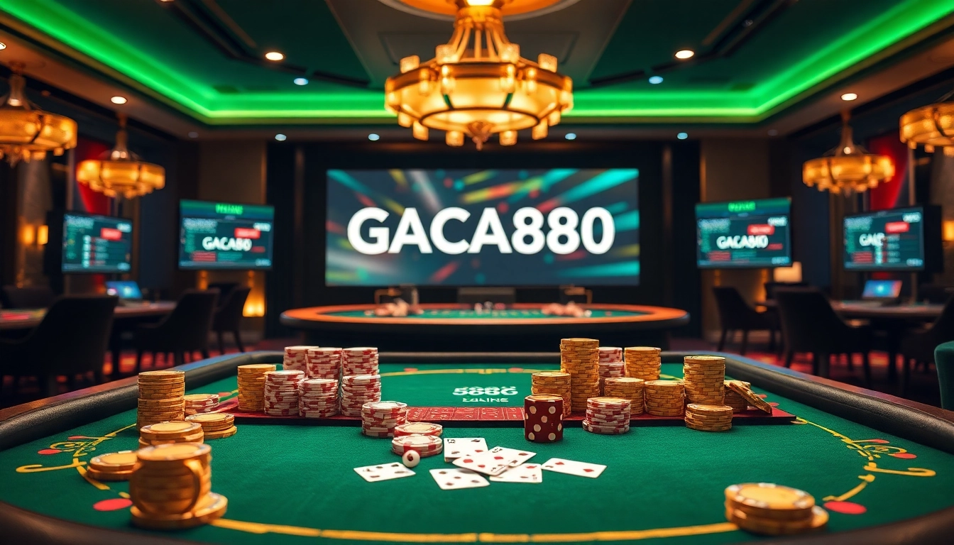 Engage in thrilling gameplay at Nhà cái GACAM888's vibrant casino, featuring dynamic betting tables.