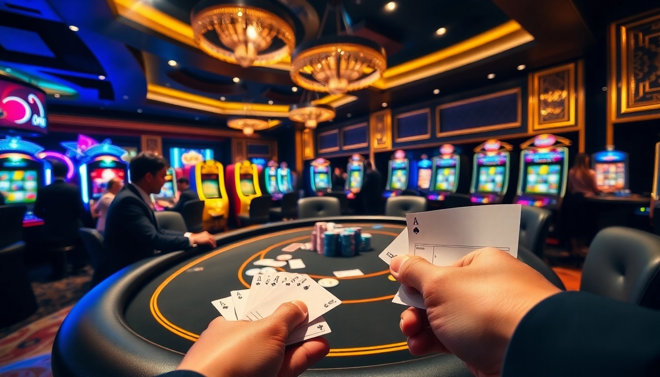 Experience the excitement of Nhà cái DU388 with high-stakes gaming and vibrant casino visuals.