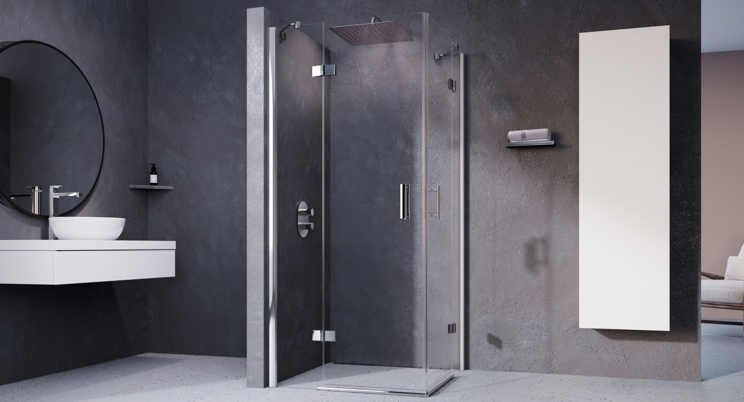 Sirhona propose des douches à l’italienne avec caniveaux élégants et fonctionnels