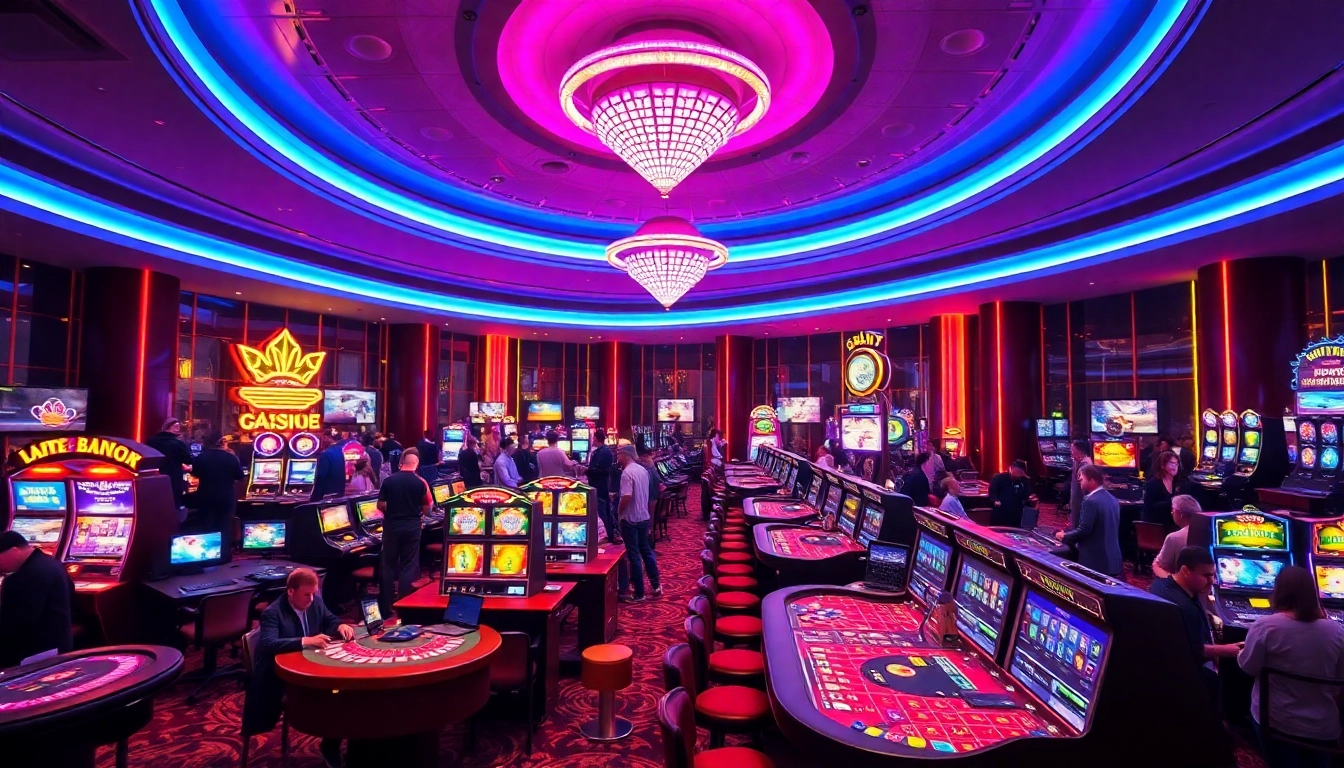 Jouer dans un environnement de casino en ligne fiable avec énergie et ambiance colorée.
