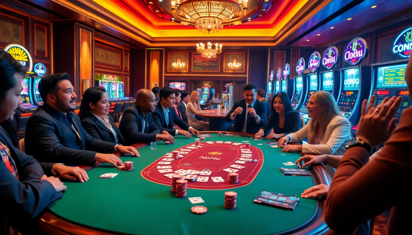 Experience thrilling poker at a luxurious casino while savoring NoHu cocktails.