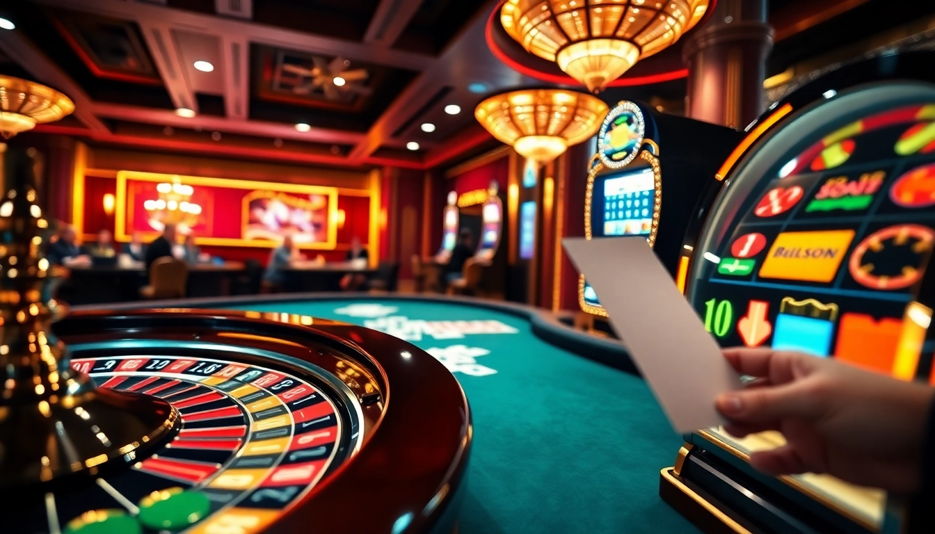 Experience the vibrant casino excitement at LUCK8.COM with engaging tables and colorful chips.