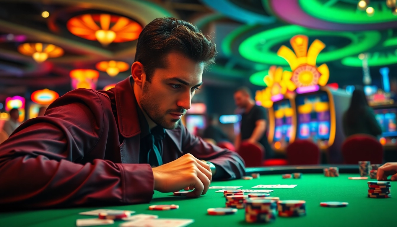Vibrant scene illustrating the meilleure application poker during an intense game.