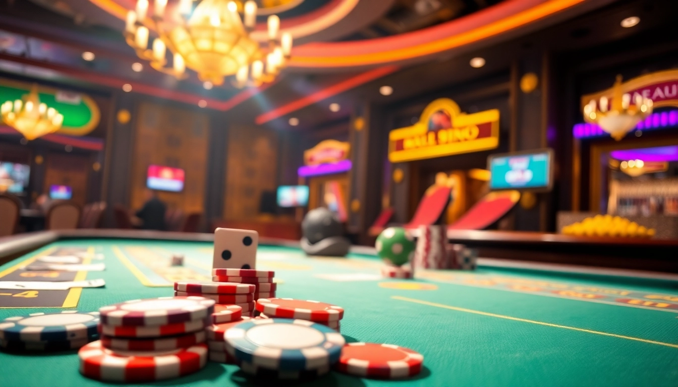 Jouer à des jeux captivants sur un casino en ligne avec des jetons colorés et des cartes.