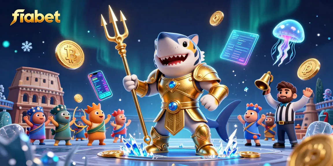 Experience fabet's thrilling world where a gladiator shark dominates the underwater casino arena.