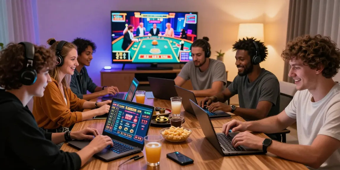 Expérience de jeu dans un casino en ligne avec des joueurs divers dans une ambiance excitante et conviviale.