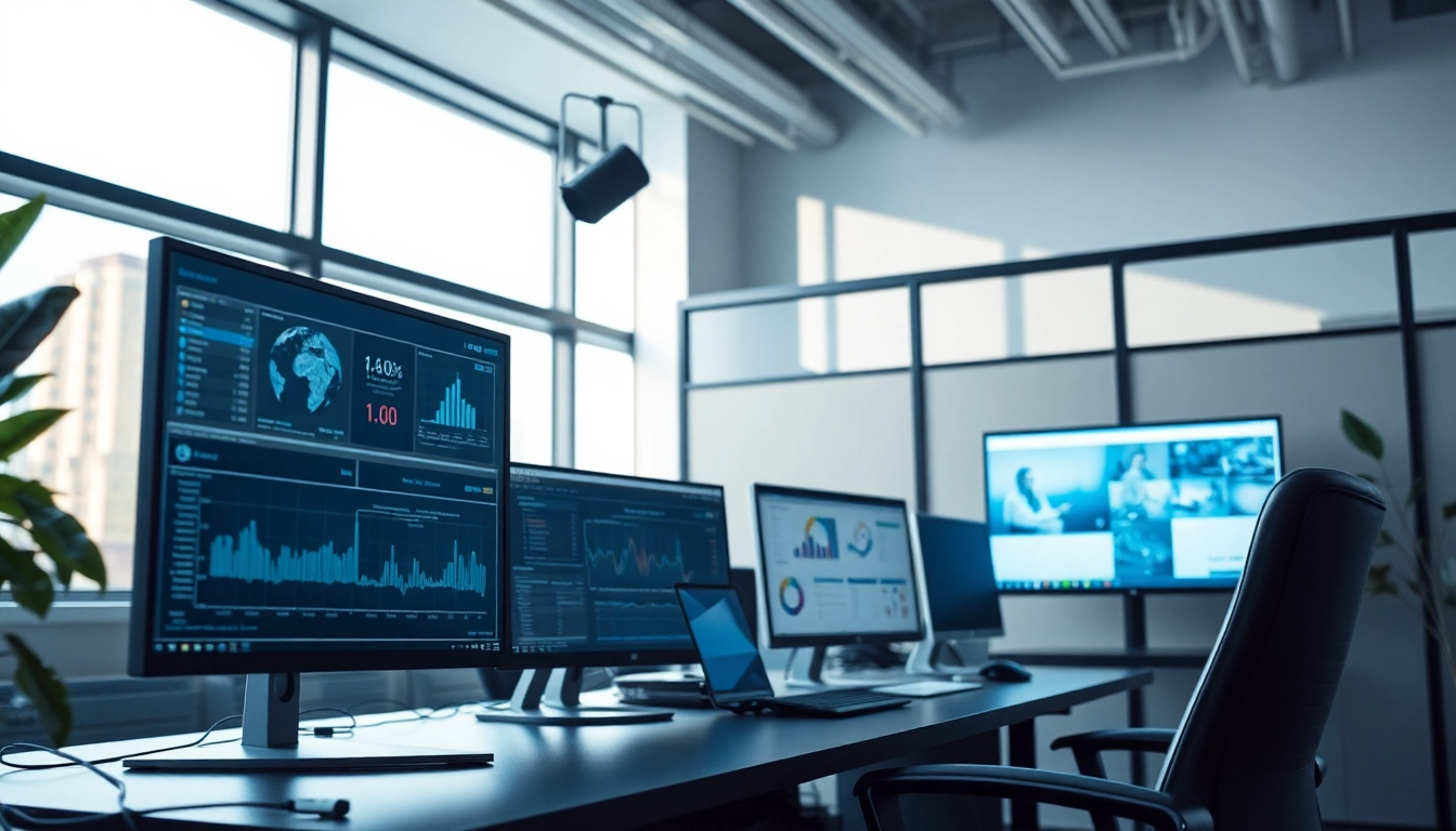 Utilisation avancée de l'application espion dans un bureau moderne et high-tech. related image