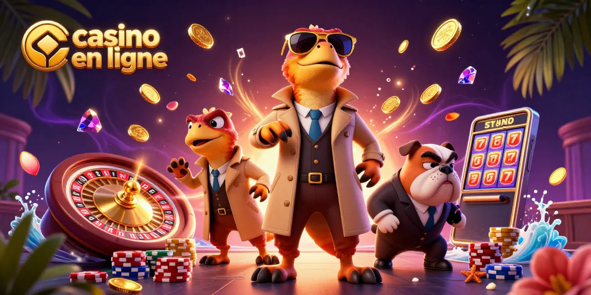 Jouez aux jeux de casino en ligne avec nos raptors en trench coat, chance et divertissement garantis.