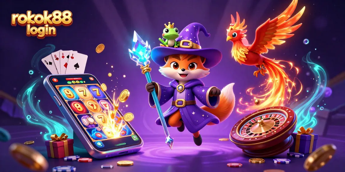 Experience the excitement of rokok88 login with vibrant slot gameplay and magical characters.