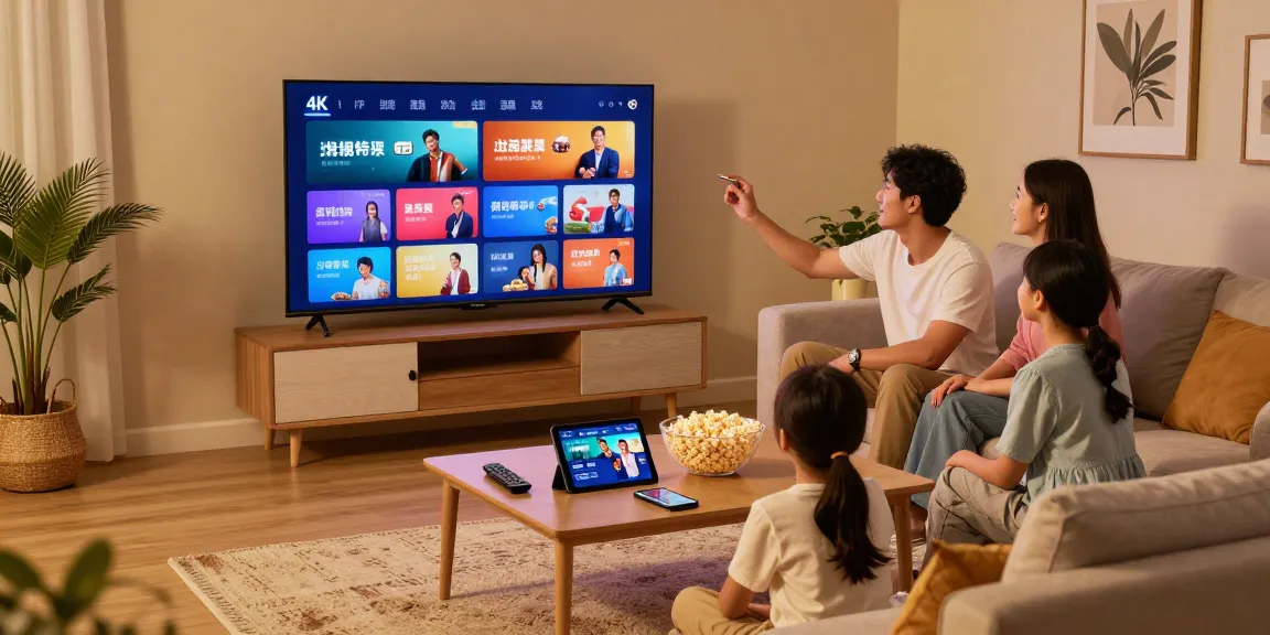 Abonnement IPTV proposé par FlashLine IPTV dans une maison familiale avec télévision en 4K Ultra HD.