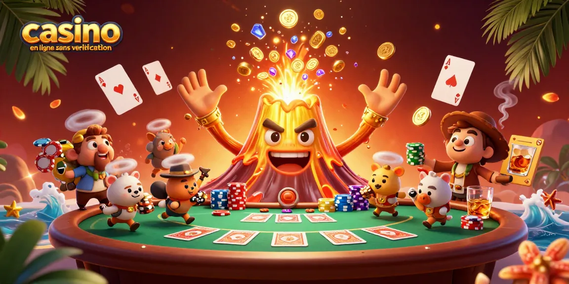 Jouez dans un casino en ligne sans vérification avec des félicités tels qu'un volcan doré et des trésors émergents.