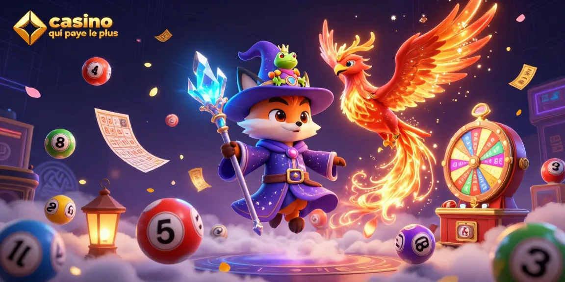 Image captivante d'un casino en ligne qui paye le plus avec des personnages mystiques et des éléments de jeu colorés.