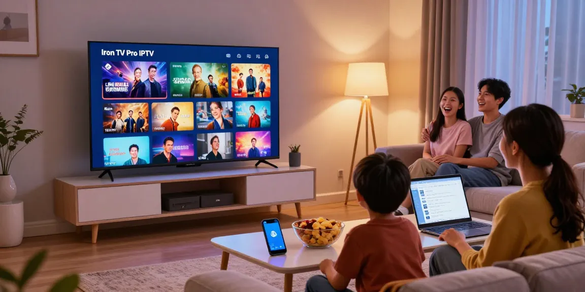 Profitez de l'Iron TV Pro avec votre famille sur un écran géant.