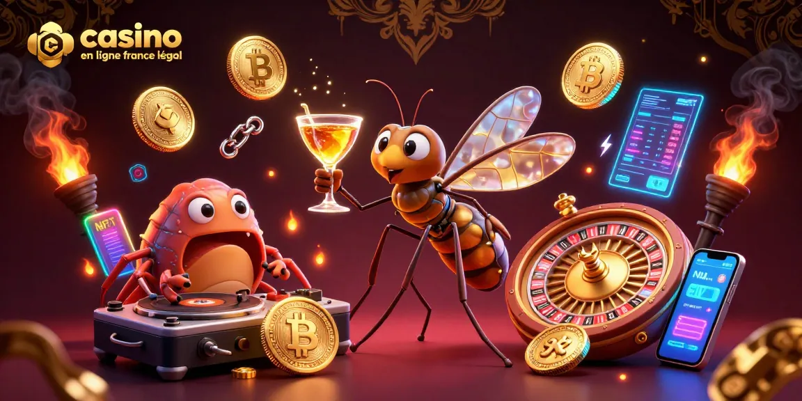 Jouez sur un casino en ligne France légal avec des personnages animés dans une illustration riche.