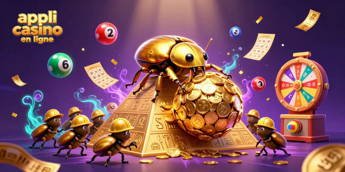 Explorez l'univers de l'appli casino en ligne avec des symboles de jeu captivants et une atmosphère dynamique.